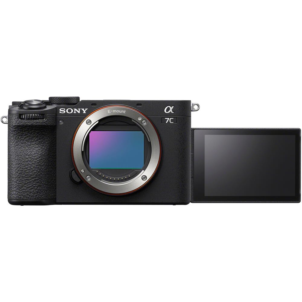 Sony Alpha 7C II Mirrorless Full-Frame Interchangeable Lens Camera (ILCE-7CM2/B) + 64GB SF-G Tough Card + Bag + 3 x NP-FZ100 Compatible Battery + Photo Software + External Charger + More