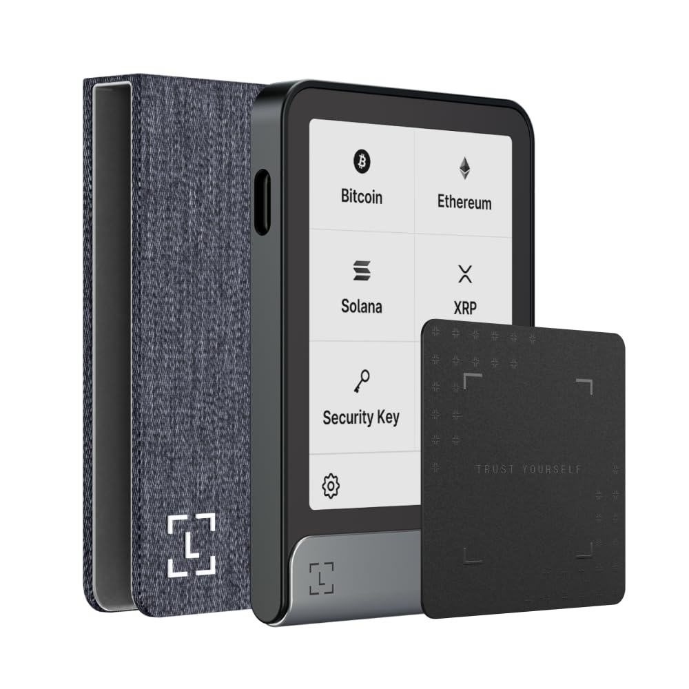 Ledger Flex + Magnet Folio (Bundle) - Now Including Ledger Recovery Key - Discover The World's Most intuitive Hardware Wallet, Enhanced with a Quick, Easy Backup Access