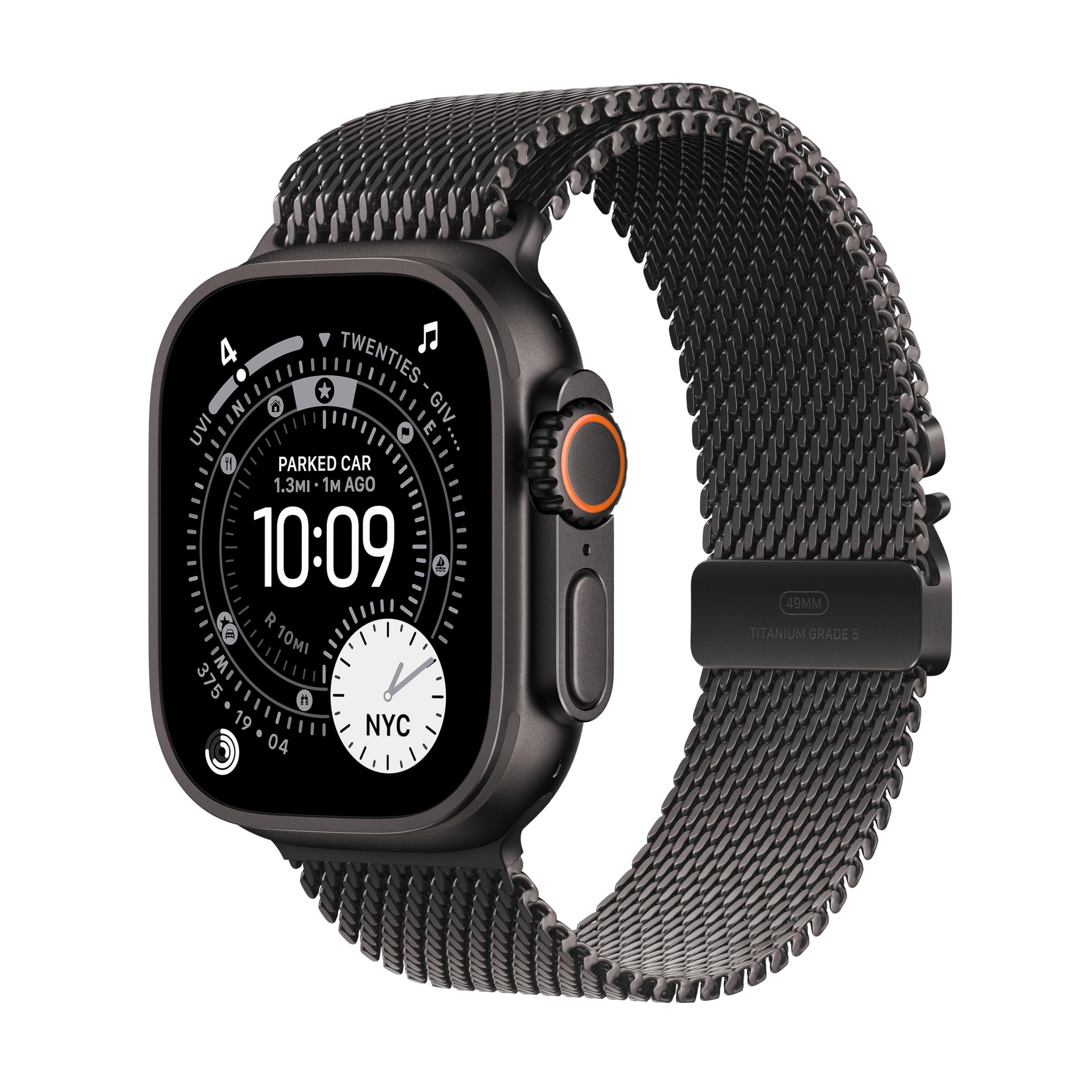 Apple Watch Ultra 3 [GPS + Cellular 49mm] Running & Multisport Smartwatch w/Rugged Titanium Case w/Black Titanium Milanese Loop - S. Satellite Communications, Advanced Health & Fitness Tracking